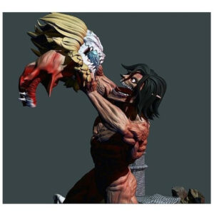 Shingeki No Kyojin Eren Y Mandibula Stl Obj Impresión 3d
