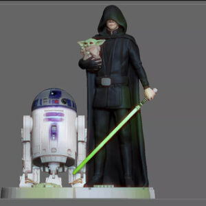 Star Wars Luke The Mandalorian Stl Obj Impresión 3d