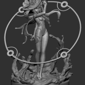 Genshin Impact Mona Stl Obj Impresión 3d