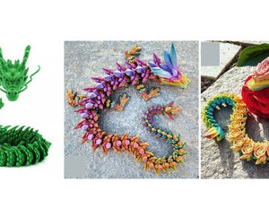 Pack X3 Dragones Articulados Archivos Stl Para Impresión 3d