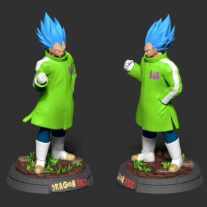 Dragon Ball Vegeta En Abrigo Archivos Stl Obj Impresión 3d