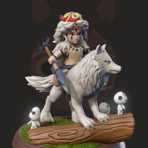 Princesa Mononoke Chibi Archivos Stl Impresion 3d