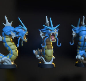 Pokemon Gyarados Fc Archivo Stl Para Impresión 3d