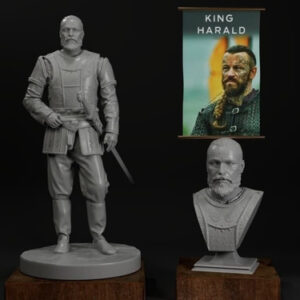 Vikingos King Harald + Busto Archivo Stl Para Impresión 3d