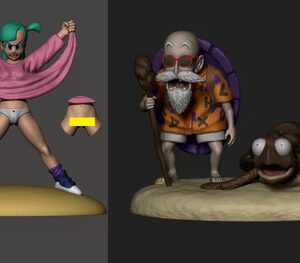 Dragon Ball Bulma Flash Roshi Archivo Stl Para Impresión 3d