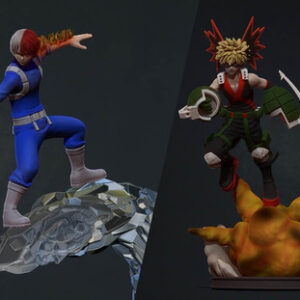 Boku No Hero Bakugo Y Todoroki Stl/obj Para Impresión 3d