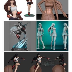 Final Fantasy Tifa X5 Archivos Stl Para  Impresión 3d