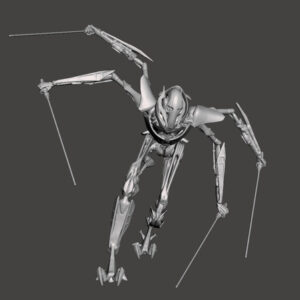 Star Wars General Grievous Stl Obj Impresión 3d