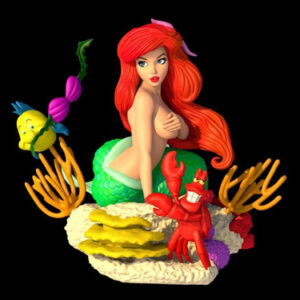Disney La Sirenita Ariel Stl/obj Para Impresión 3d