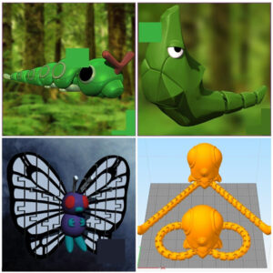 Pokemon Pack Articulado 03 X04 Archivo Stl Para Impresión 3d
