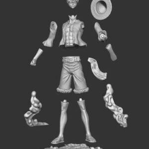 One Piece Monkey D Luffy Stl/obj Para Impresión 3d