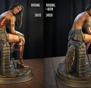 Dc Wonder Woman Em3gha Stl/obj Para Impresión 3d
