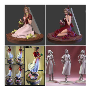 Final Fantasy Aerith X3 Archivos Stl Para  Impresión 3d