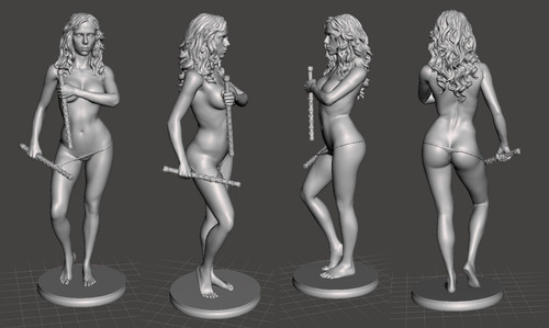 Marvel Black Widow Scarletj 2poses Stl/obj Para Impresión 3d