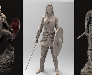 Vikingos Pack Ragnar Lagertha Floki Stl Obj Impresión 3d