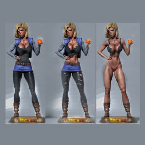 Androide 18 V 1-2-3 Archivo Stl Para Impresión 3d