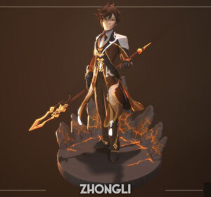 Genshin Impact Zhongli Stl Obj Impresión 3d