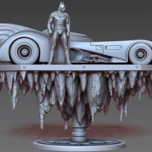 Dc Batmobile Diorama - Hex3d Stl Obj Para Impresión 3d