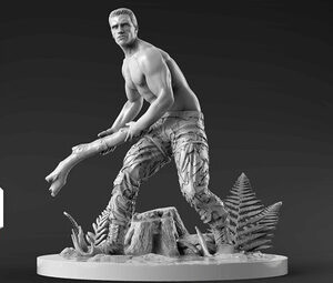 Dutch Vs Predator Diorama - G Stl/obj Para Impresión 3d