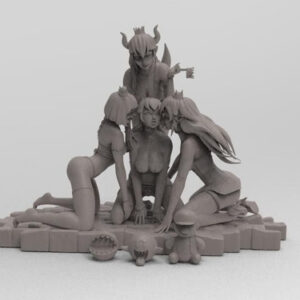 Mario Bowsette Diorama Stl/obj Para Impresión 3d