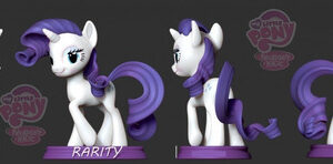 Little Pony Rarity Fanart Archivos Stl Impresión 3d