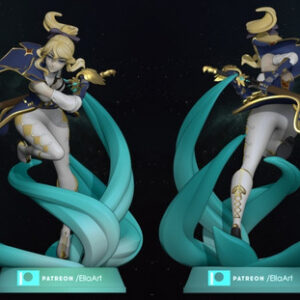 Genshin Impact Jean V1,2 Ellaart  Stl/obj Para Impresión 3d