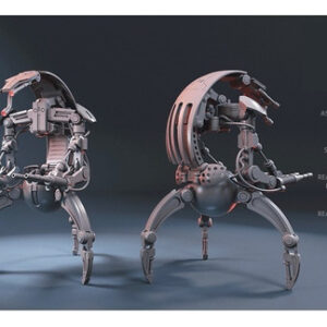Star Wars Droideka Gambody Stl Obj Impresión 3d