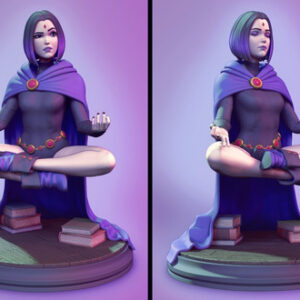 Dc Raven Meditando Stl/obj Para Impresión 3d