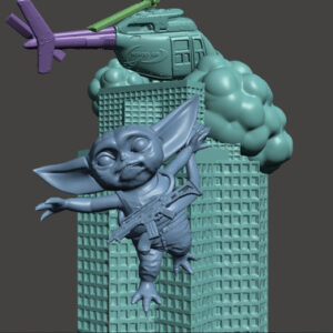 Grogu Diehard Xmas Tree Topper Hex Archivos Stl Impresión 3d