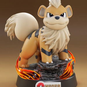 Pokemon 058 Growlithe Ps Archivo Stl Para Impresión 3d