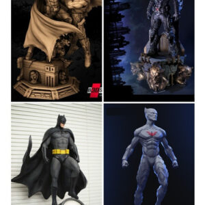 Dc Batman 02 X 4 Modelos Archivos Stl Impresión 3d