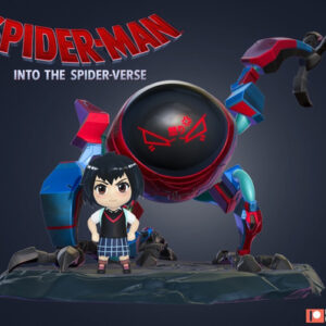 Marvel Peni Parker Into The Spiderverse Stl Obj Impresión 3d