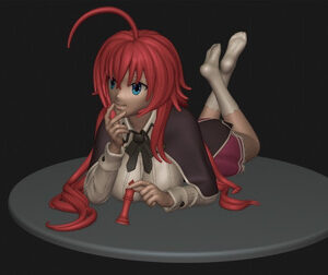 High School Dxd Rias Gremory Stl Obj Impresión 3d