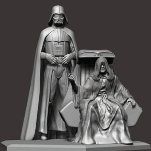 Star Wars Darth Vader Y Emperador Stl Obj Impresión 3d