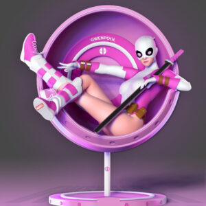 Marvel Gwenpool Ready Stl Obj Impresion 3d