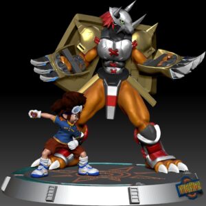 Tai Y Wargreymon Digimon Archivo Stl Obj Para Impresion 3D