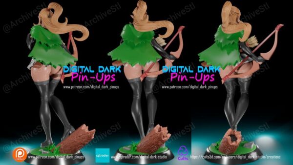 Elf Archer Archivo Stl Obj Para Impresion 3D