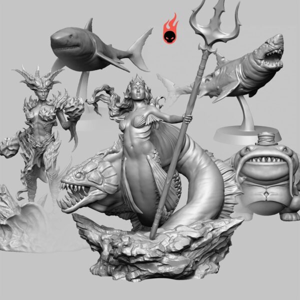 Deep Waters Archivo Stl Obj Para Impresion 3D