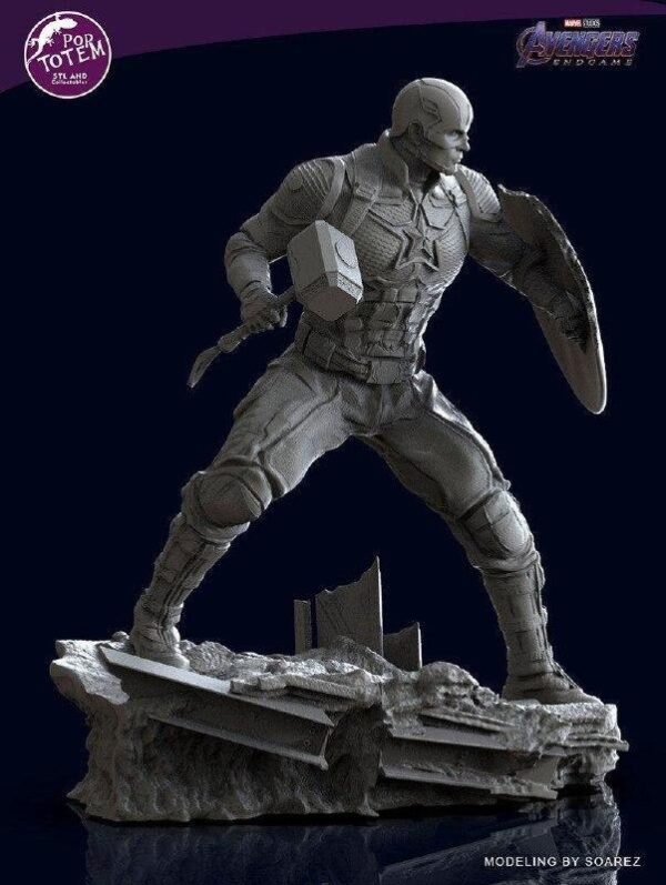 Captain America Archivo Stl Obj Para Impresion 3D