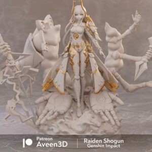 Raiden Shogun Genshin Impact Archivo Stl Para Impresion 3D