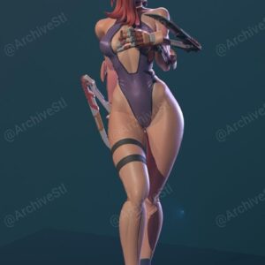 Сyberpunk Girl Blossom Archivo Stl Para Impresion 3D