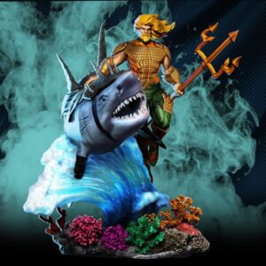 Aquaman Y Shark Archivo Stl Para Impresion 3D