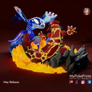 Kyogre Archivo Stl Para Impresion 3D