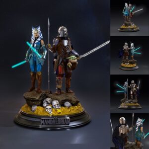 Star Wars Mandalorian Duo Archivo Stl Para Impresion 3D