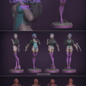 Cyberpunk Girl Archivo Stl Para Impresion 3D
