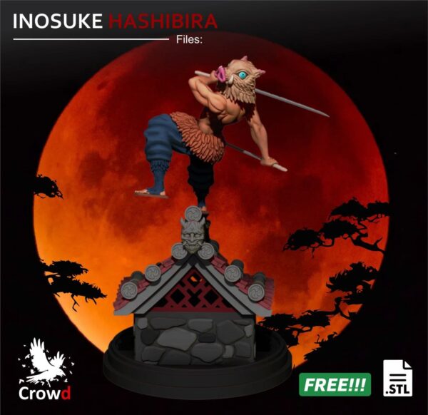 Inosuke Hashibira Archivo Stl Para Impresion 3D