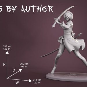 Yorha 2B Figurine Assembly Archivo Stl Para Impresion 3D