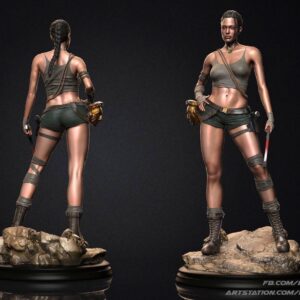 Angelina Lara Croft Archivo Stl Para Impresion 3D