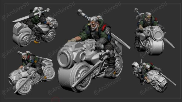 Cyber Witcher Archivo Stl Para Impresion 3D