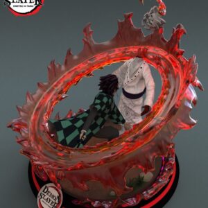 Demon Slayer Tanjiro Vs Rui Archivo Stl Para Impresion 3D
